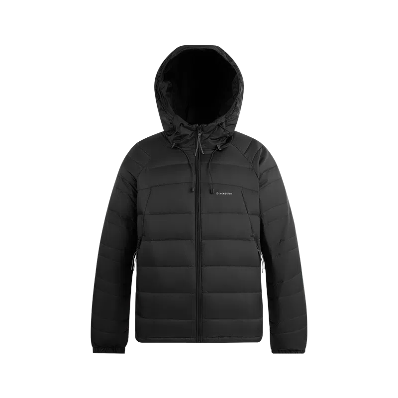 鸭鸭 户外运动连帽纯色羽绒服 男女同款