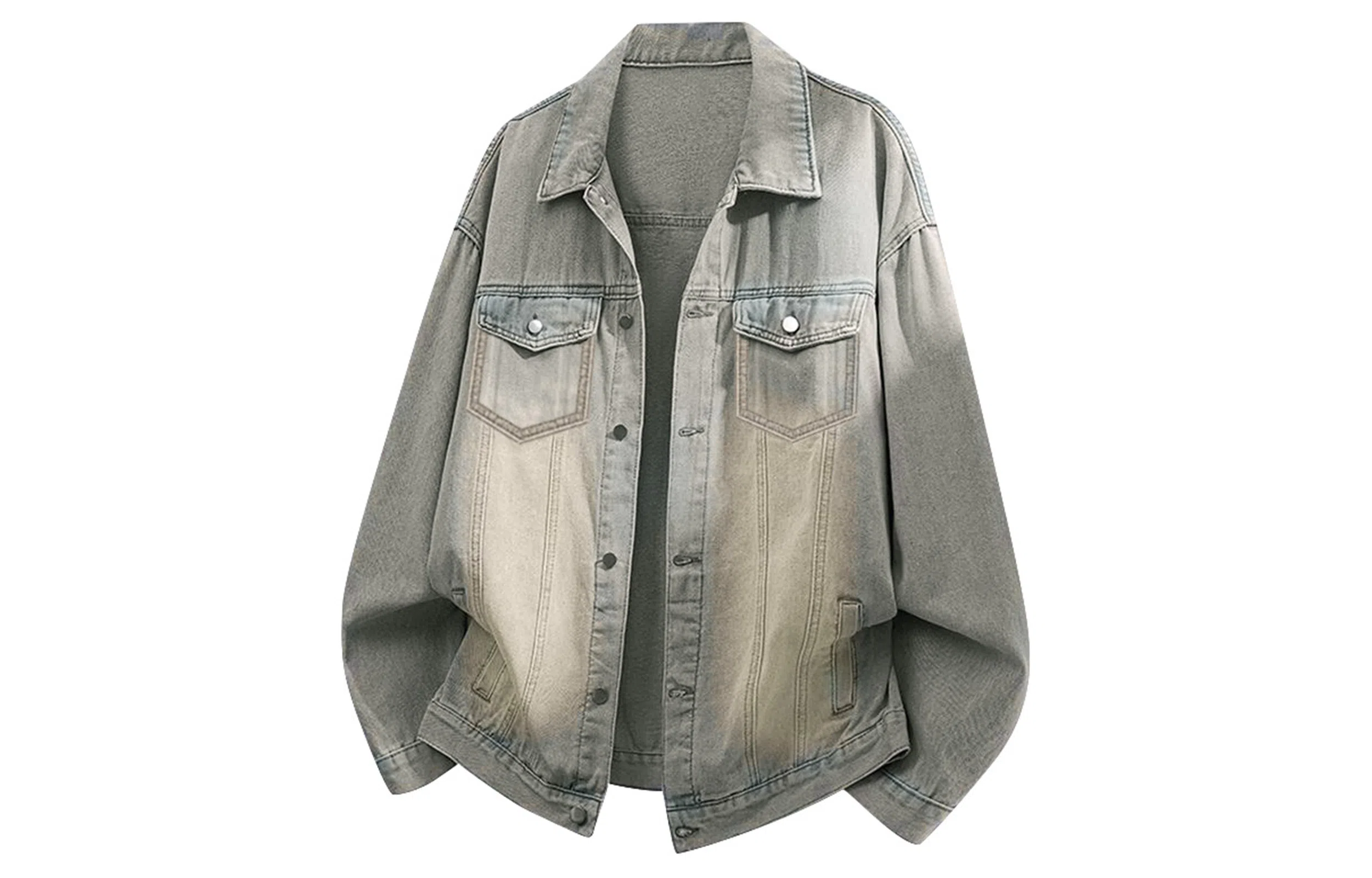 王者荣耀 美式复古水洗高街珍珠烫衬衫宽松舒适痞帅青少年休闲时尚百搭牛仔外套 男女同款