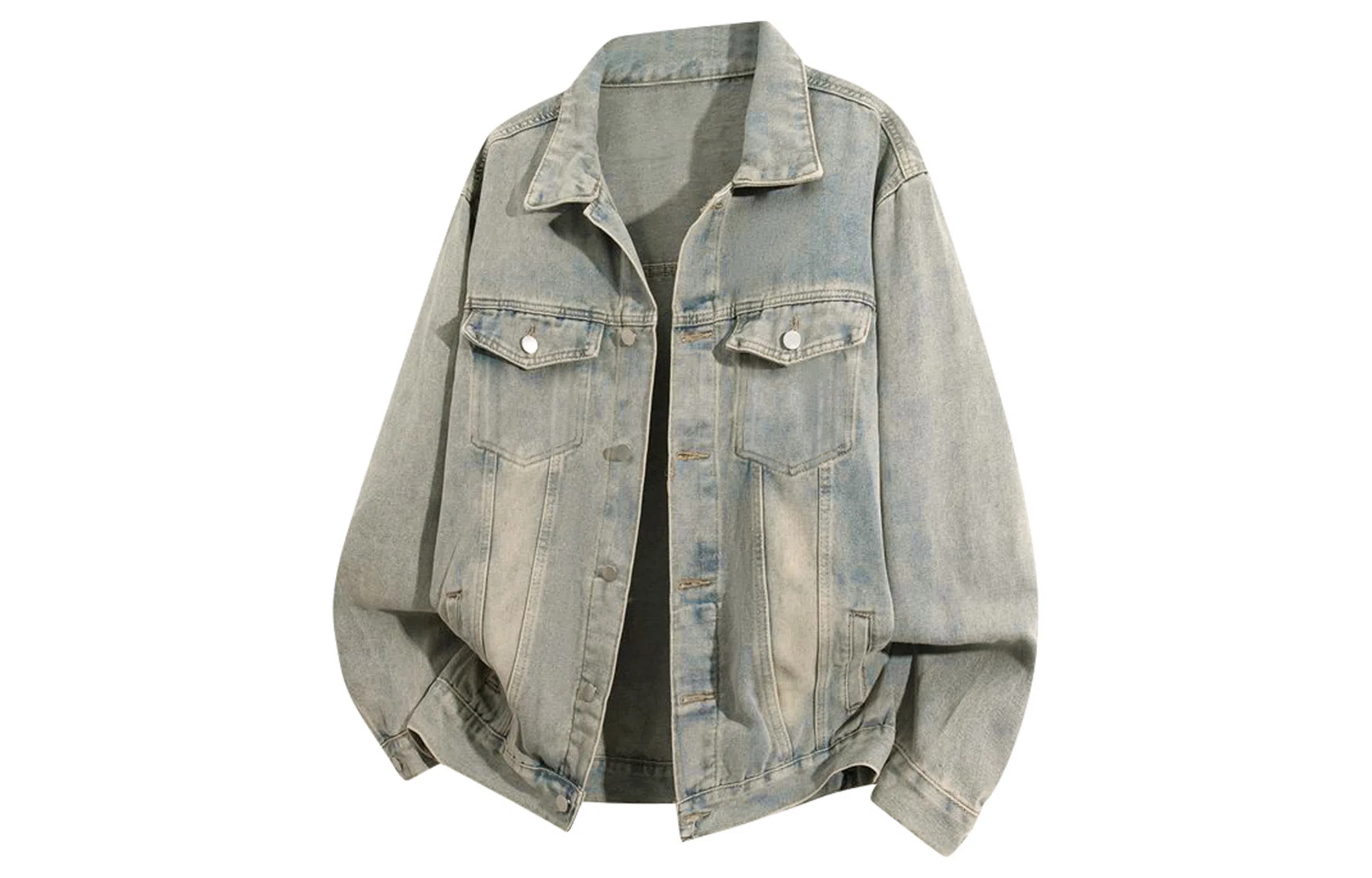 王者荣耀 美式复古水洗字母口袋个性简约嘻哈出街穿搭基础百搭户外休闲高街牛仔外套 男女同款