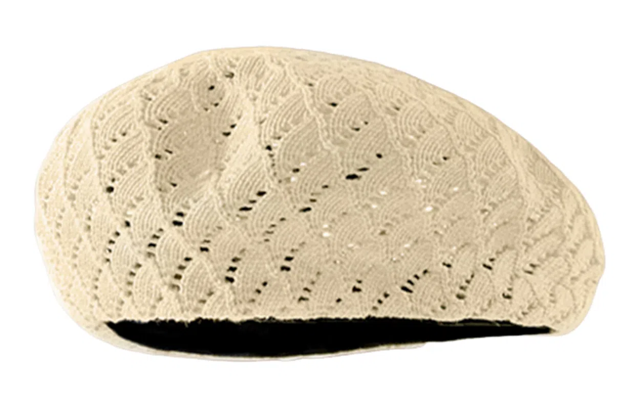 优幽兰 复古镂空透气百搭时尚薄款大头围显脸小围日系学院风 聚酯纤维 贝雷帽 女款