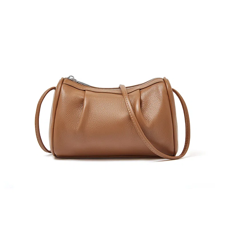 老人头 时尚百搭小众设计潮流通勤简约 牛皮 斜挎单肩包 常规 女款 多色