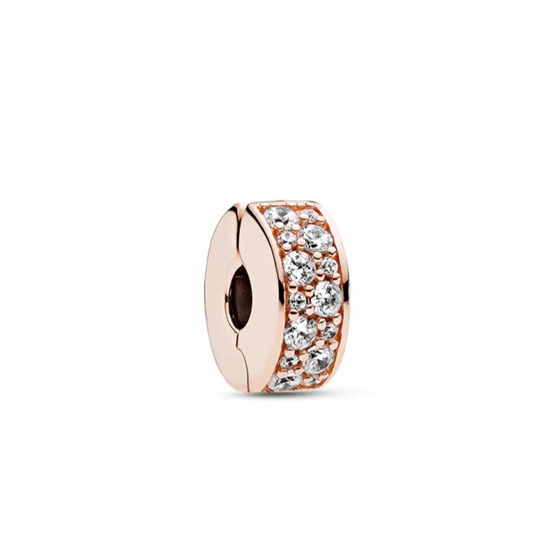Pandora Sparkling Elegance Silicone Clip Rose Gold