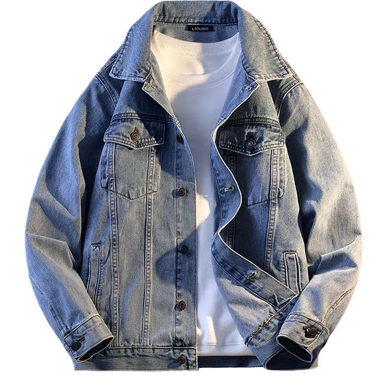 【dme】 春秋美式复古多袋时尚上衣秋季宽松百搭翻领潮牌休闲夹克牛仔外套 男女同款