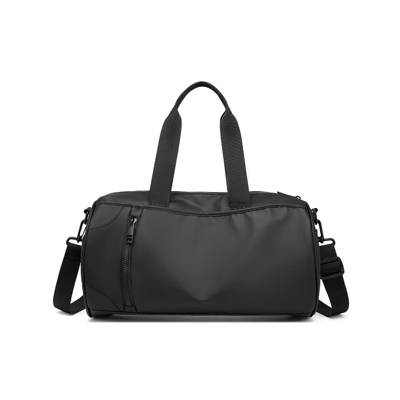 红蜻蜓 复古大容量短途出差游泳运动背包 织物 旅行包 男女同款情侣款 黑色