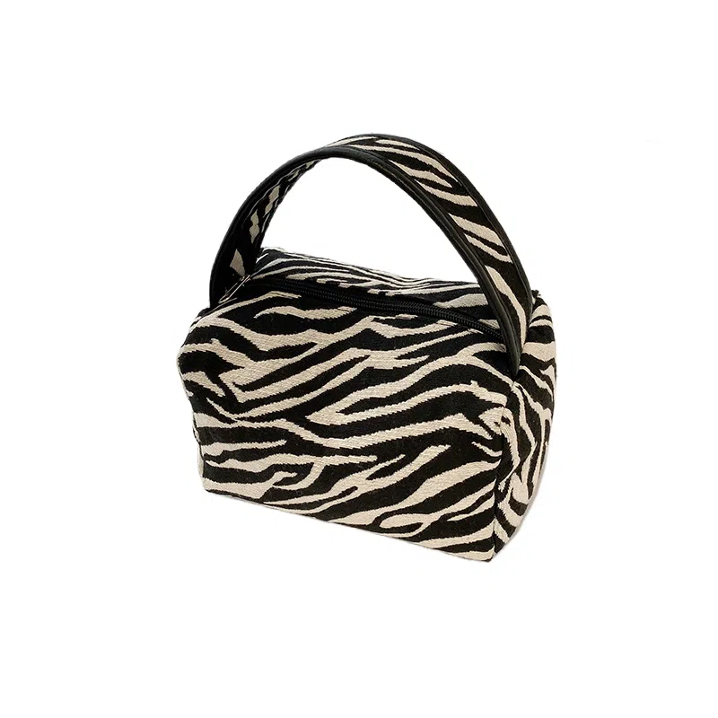 馨枕居时尚化妆包豹纹手提包休闲洗漱包女包包便携大容量收纳包化妆包 便携收纳防尘