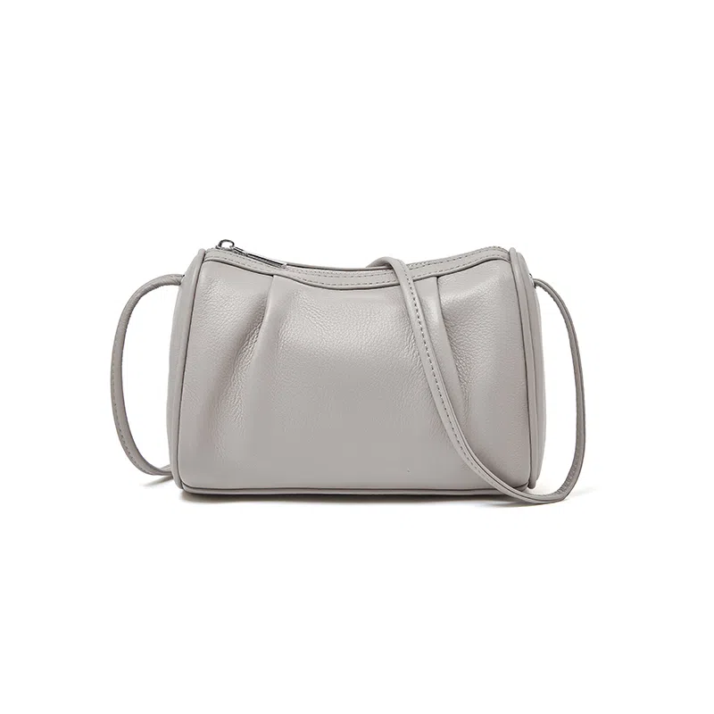 老人头 时尚百搭小众设计潮流通勤简约 牛皮 斜挎单肩包 常规 女款 多色
