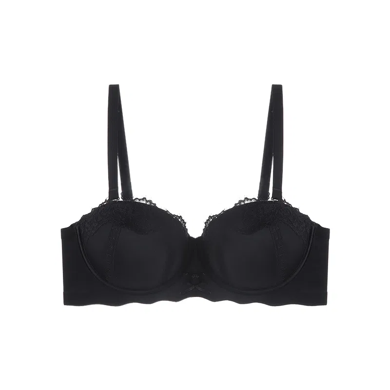内在密码 聚拢内衣女小胸显大纯欲风格蕾丝花边法式性感半杯无钢圈上托防下垂收副乳文胸 女款