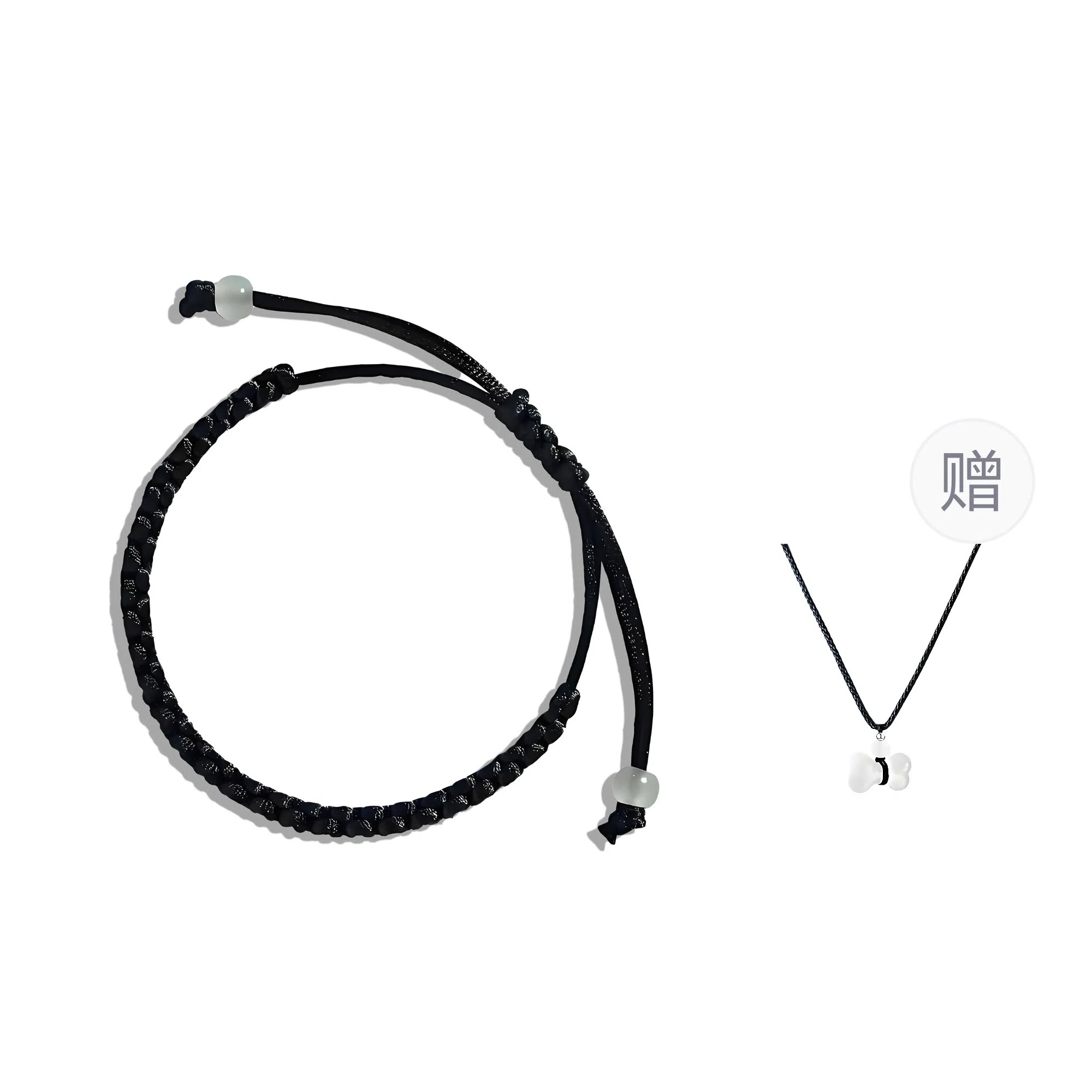 灵晔 国潮新中式小众设计简约大方百搭时尚潮流吉祥如意经典中式民族风招财纳福#平安好运 编织物 手绳 男女同款情侣款