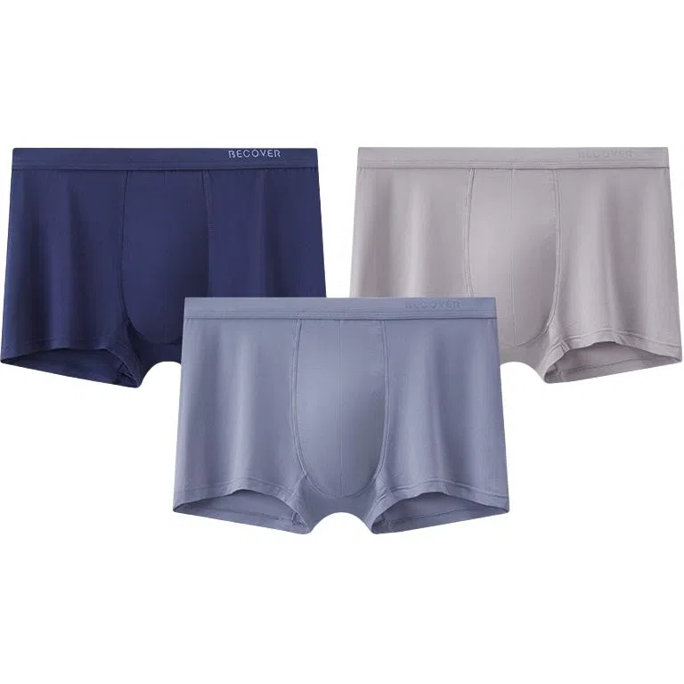 舒雅 舒适亲肤透气凉感平角内裤 男款