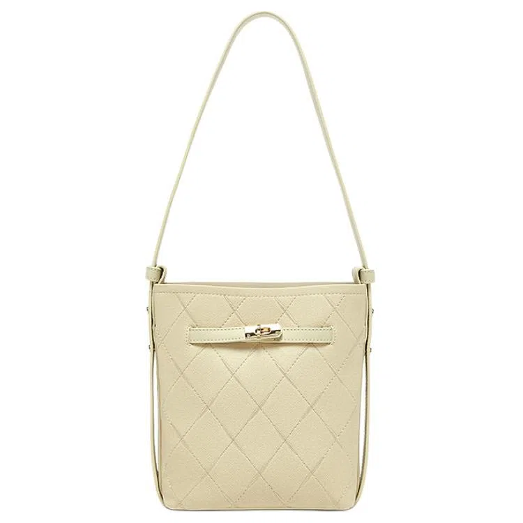 百思图 简约时尚轻便实用经典设计百搭款式 皮革 单肩包 中号 女款 多色