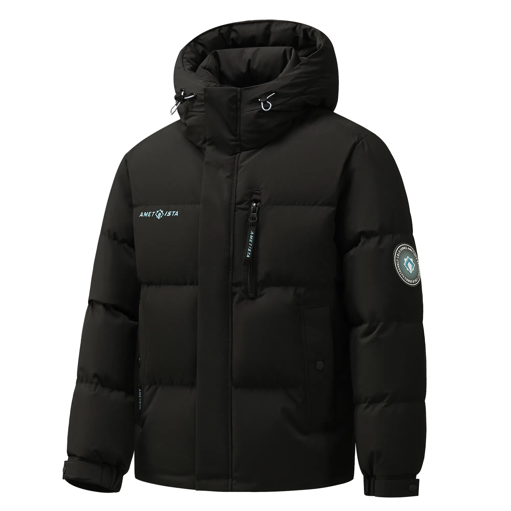 鸭鸭 紫钻系列 中青年时尚韩版潮流百搭短款连帽外套户外运动防风保暖休闲面包羽绒服 男女同款