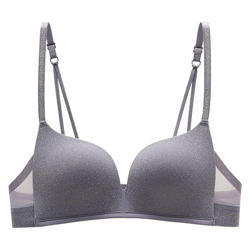 二三二三 简约无痕隐形亲肤柔软舒适内衣聚拢防下垂侧收副乳呼吸感美背时尚百搭日常无钢圈可调节肩带文胸 女款