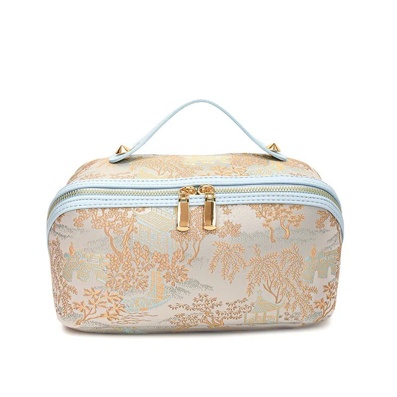 馨枕居国风刺绣化妆包大容量高级感化妆品收纳包便携旅行洗漱包化妆包 便携收纳防尘