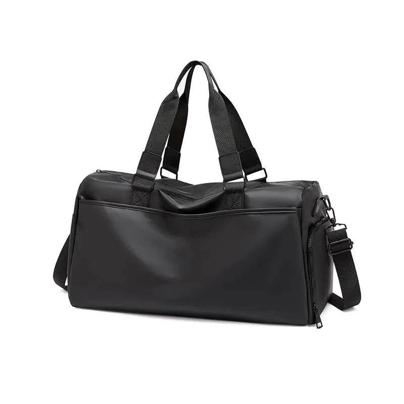 红蜻蜓 潮流简约大容量时尚纯色 织物 旅行包 男女同款情侣款 黑色