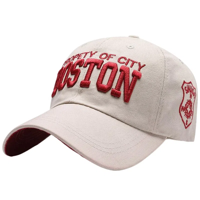 春夏透气吸湿排汗韩系牛仔个性破洞侧字母刺绣显脸小软顶弯檐遮阳防晒帽 棉 鸭舌帽 男女同款情侣款