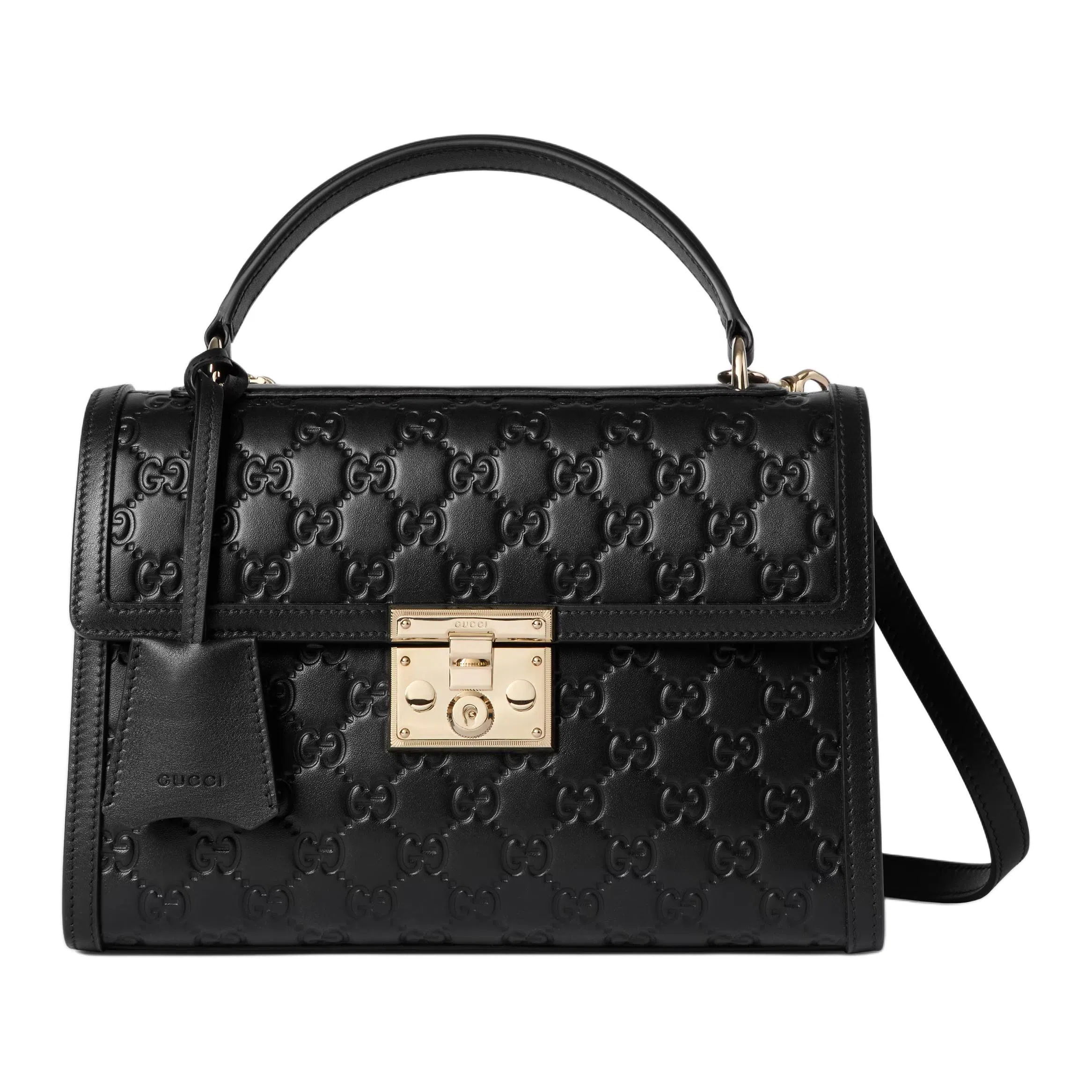GUCCI Padlock Medium Shoulder Bag Black