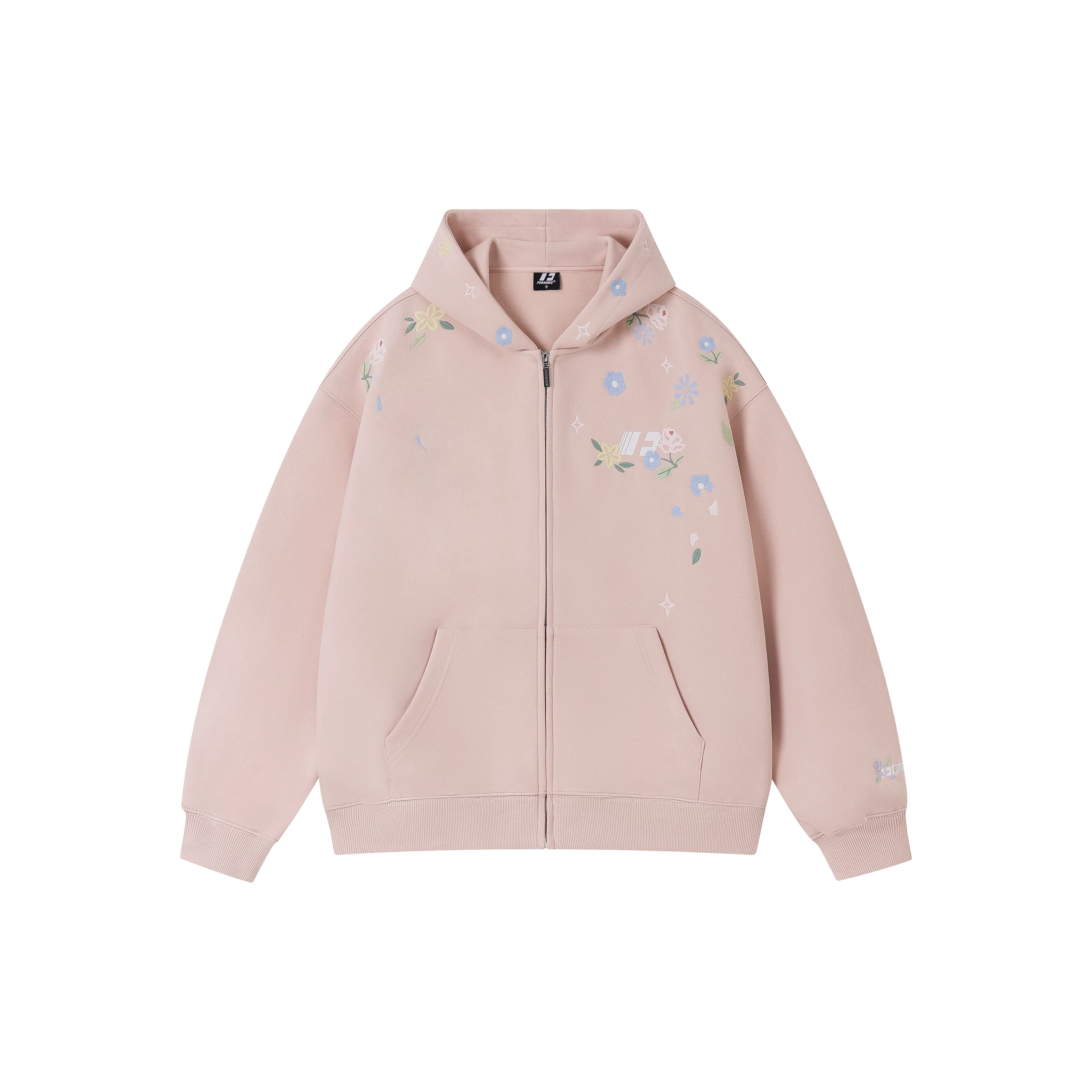 FORNINES Embroidered Hoodie Jacket