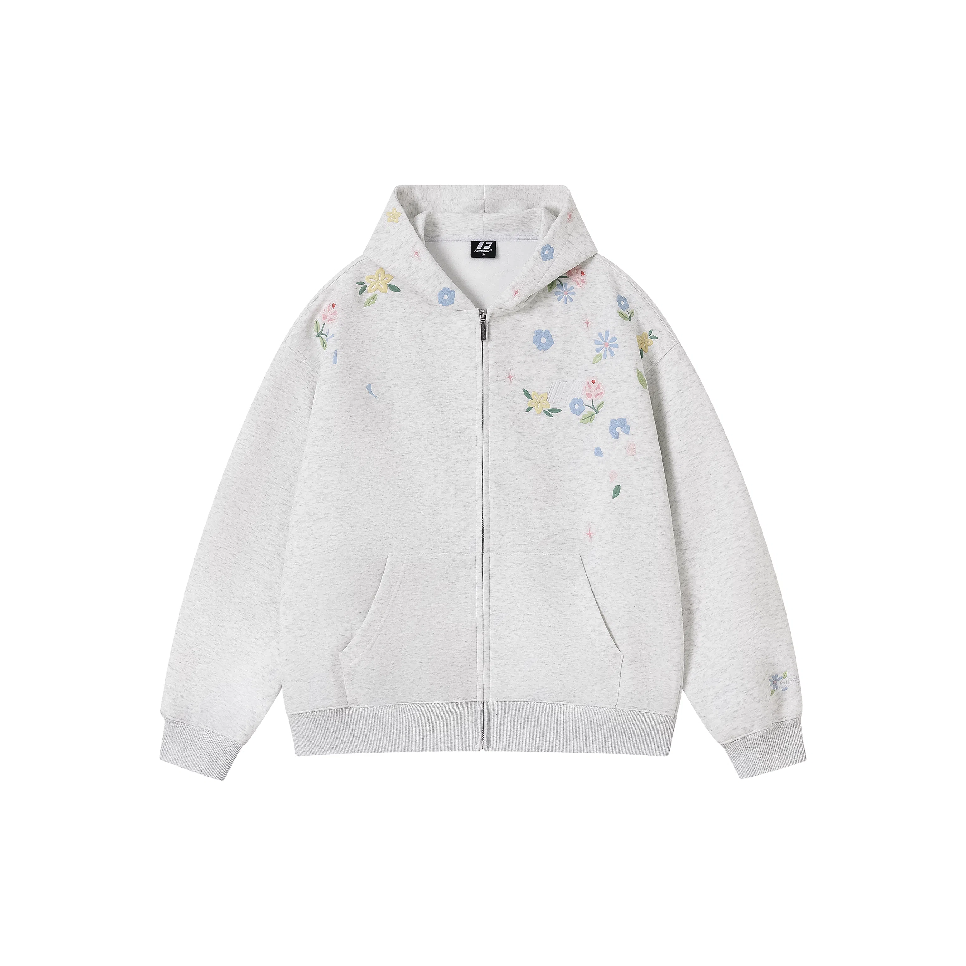 FORNINES Embroidered Hoodie Jacket