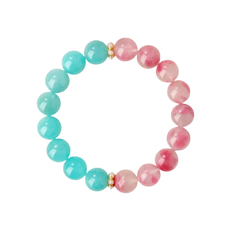 千叶珠宝 粉雾湖光学生党职场开运#好运天然 粉水晶 手串 轻奢小众高级感女友闺蜜礼物 女款