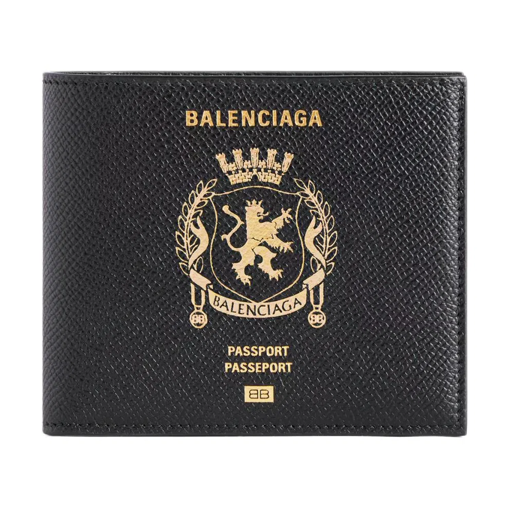 Balenciaga Passport Wallet Black
