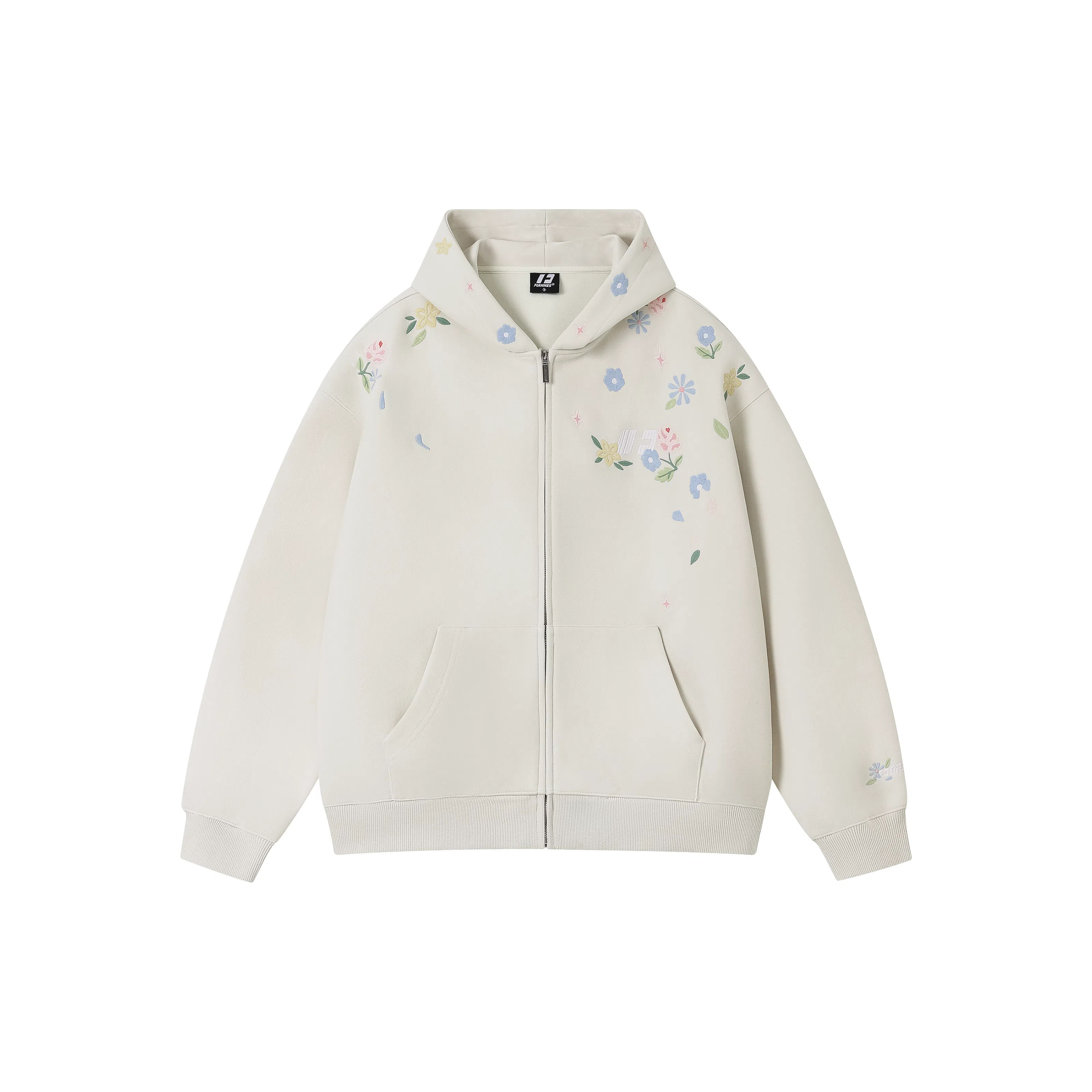 FORNINES Embroidered Hoodie Jacket
