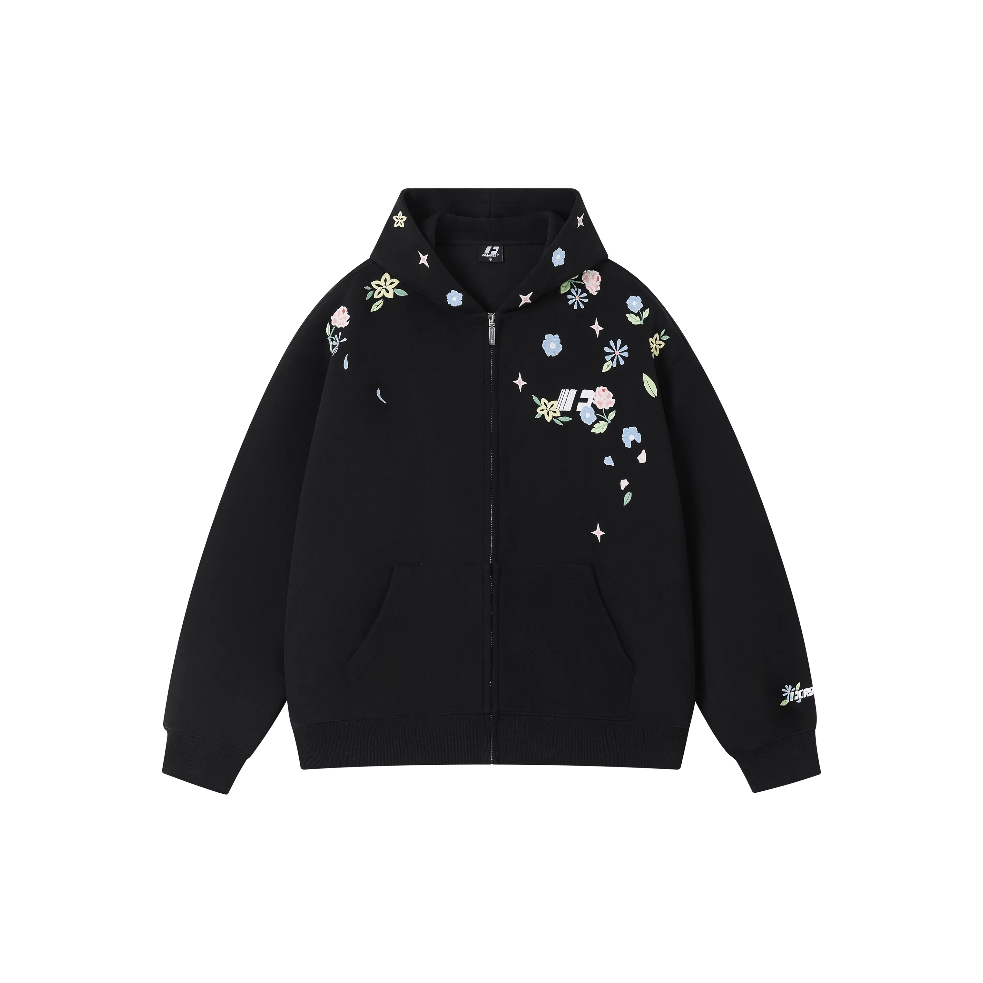FORNINES Embroidered Hoodie Jacket