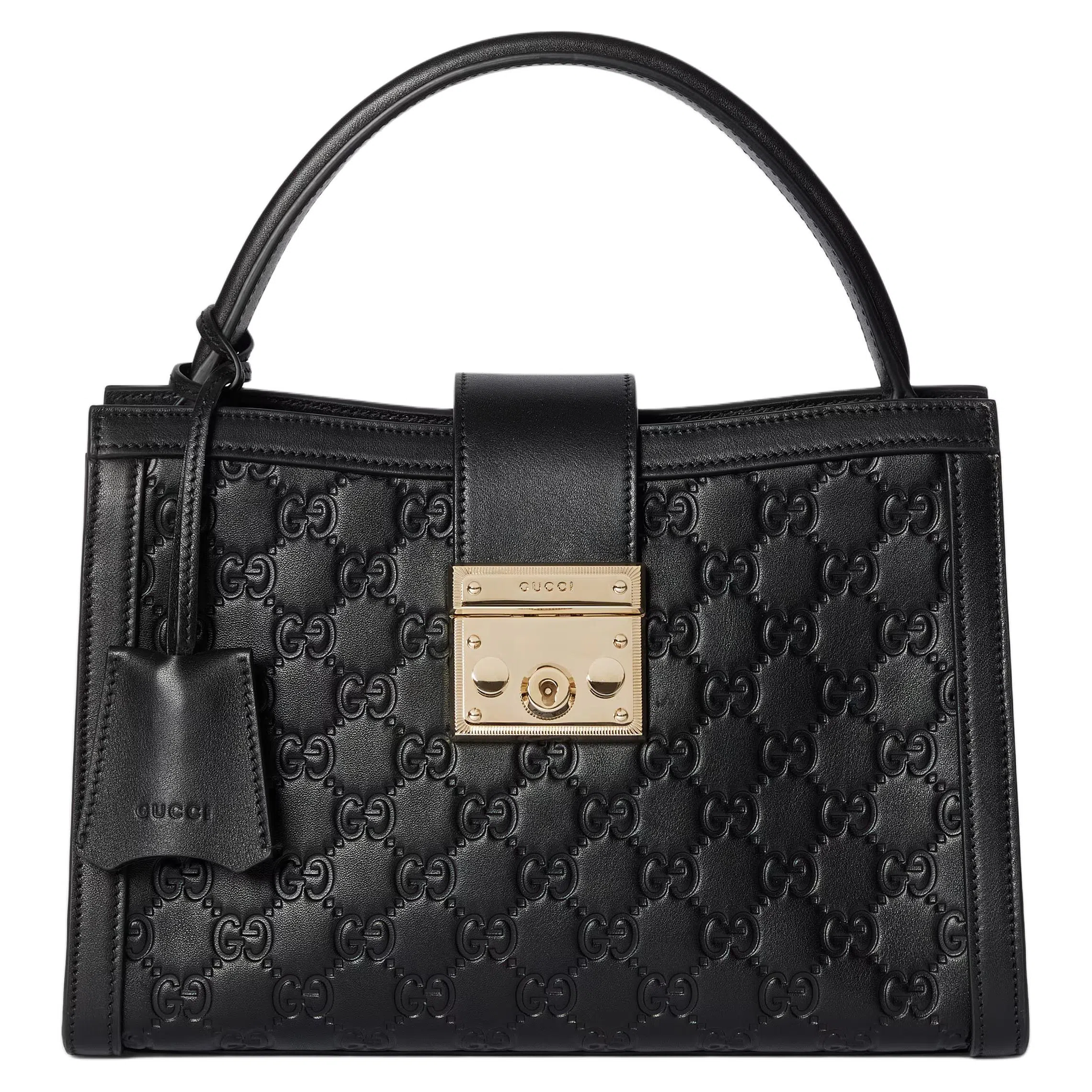 GUCCI Padlock Medium Shoulder Bag Black