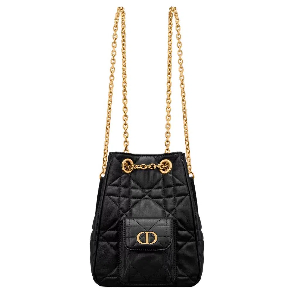 DIOR Caro Multicarry Small Black Lambskin Backpack