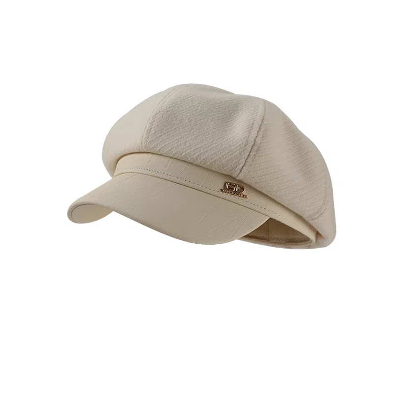 稻草人 韩版八角帽 气质时尚显脸小简约文艺复古画家帽 涤纶 贝雷帽 女款