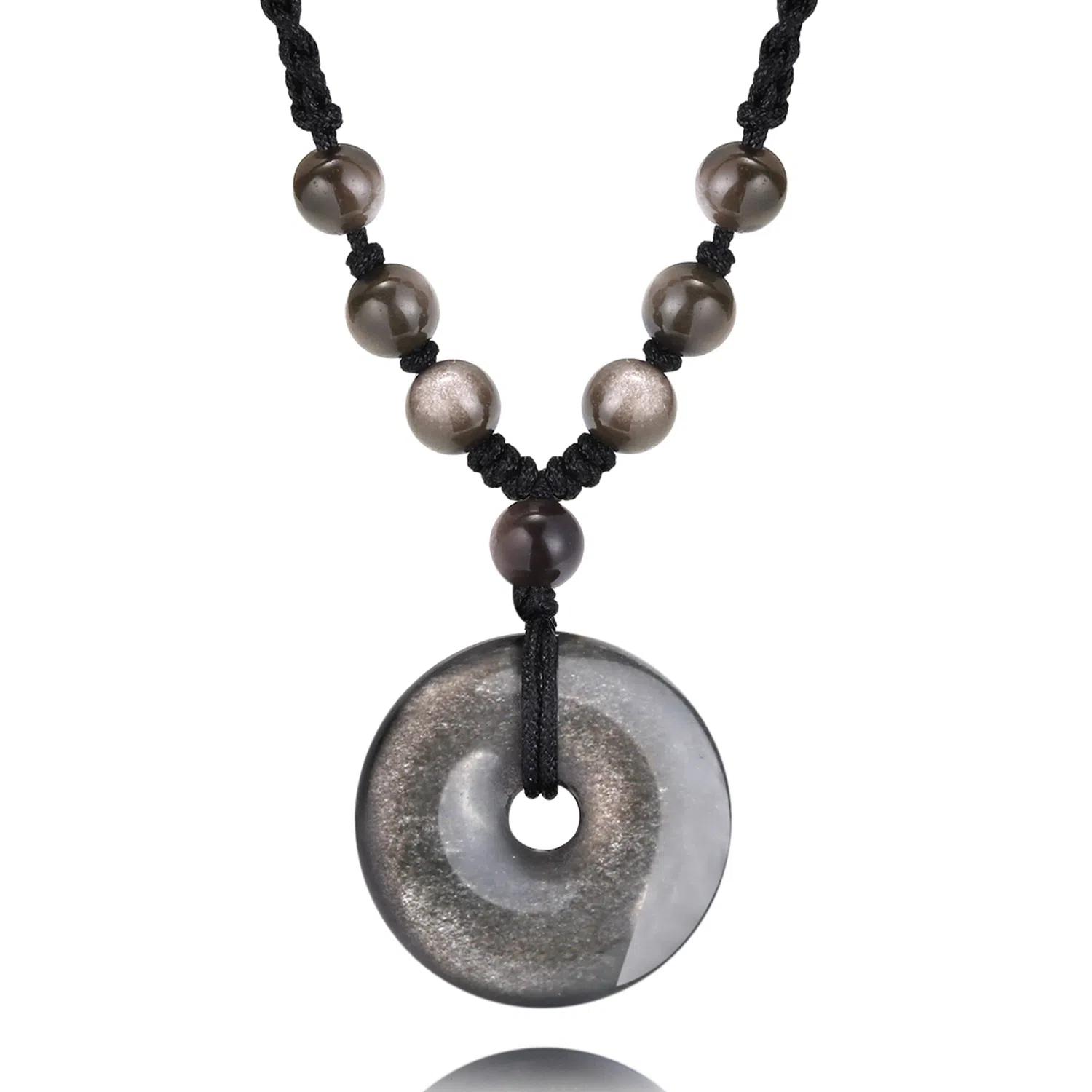 【圆满顺遂 】 老凤祥 新中式国潮 平安无事 岁岁安 轻奢小众时尚百搭高级感#好运 黑曜石 项链 男女同款情侣款