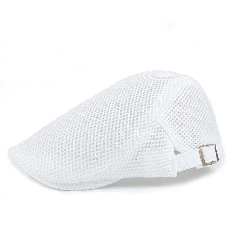 祎步康 网眼纯色镂空可调节透气户外复古 涤纶 贝雷帽 男女同款情侣款