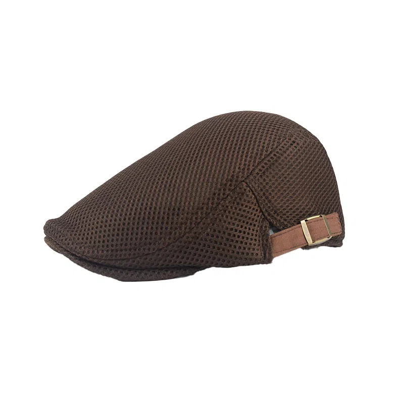 祎步康 网眼纯色镂空可调节透气户外复古 涤纶 贝雷帽 男女同款情侣款