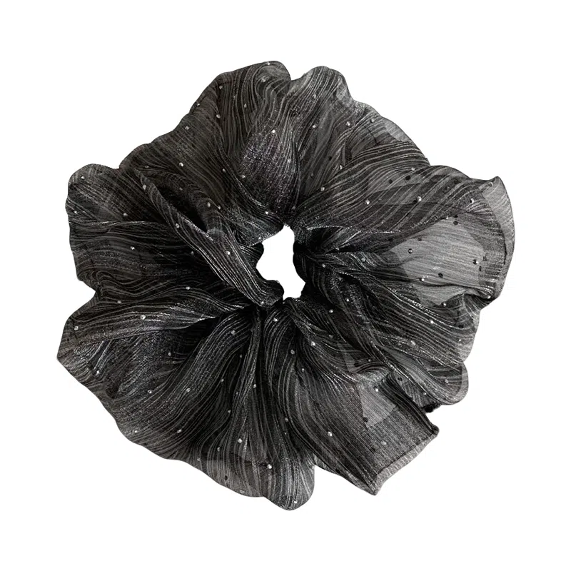 蒙妮 韩系时尚简约满天星大肠圈 网纱 发圈 女款