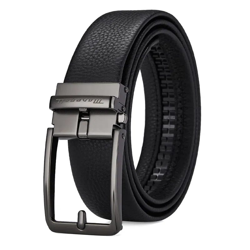 Maserati Classic Leather Belt Gunmetal