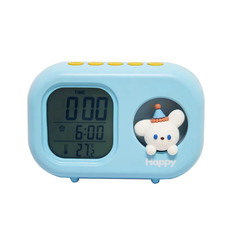 三木 闹钟夜灯多功能可爱闹钟创意学生 石英机芯 闹钟 男女同款