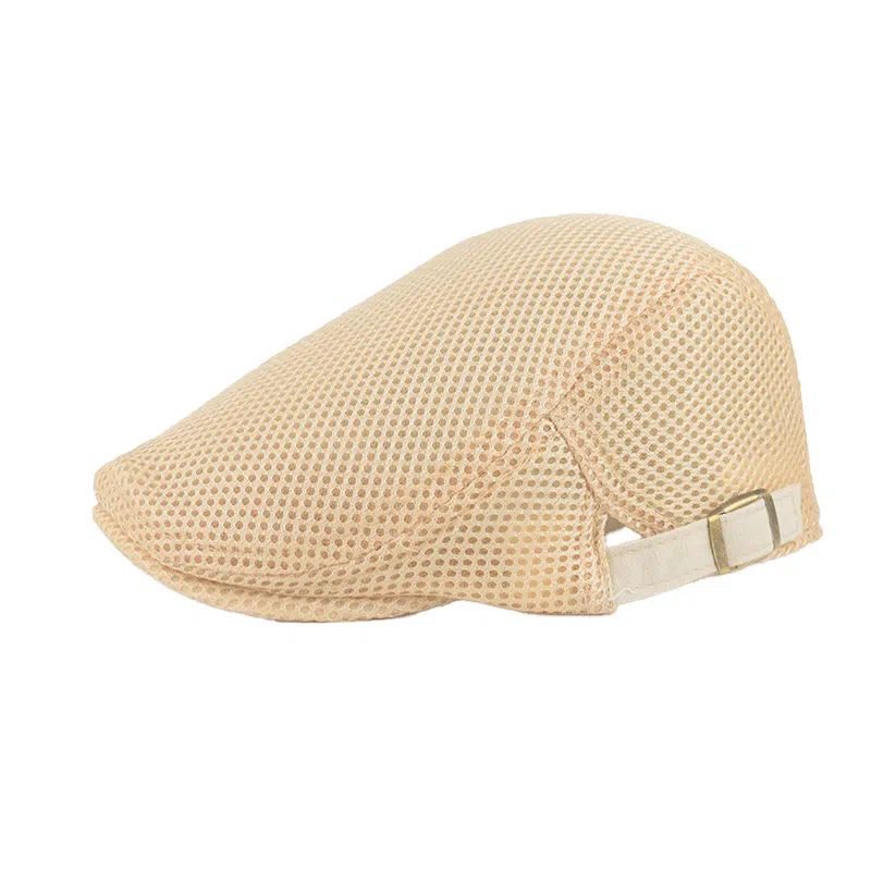 祎步康 网眼纯色镂空可调节透气户外复古 涤纶 贝雷帽 男女同款情侣款