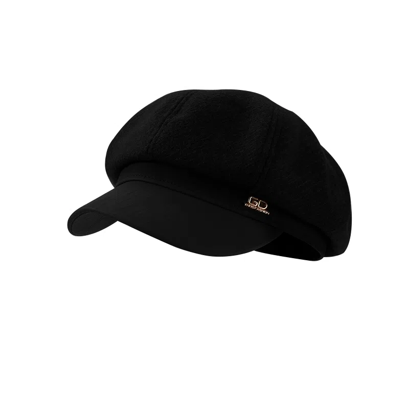 稻草人 韩版八角帽 气质时尚显脸小简约文艺复古画家帽 涤纶 贝雷帽 女款