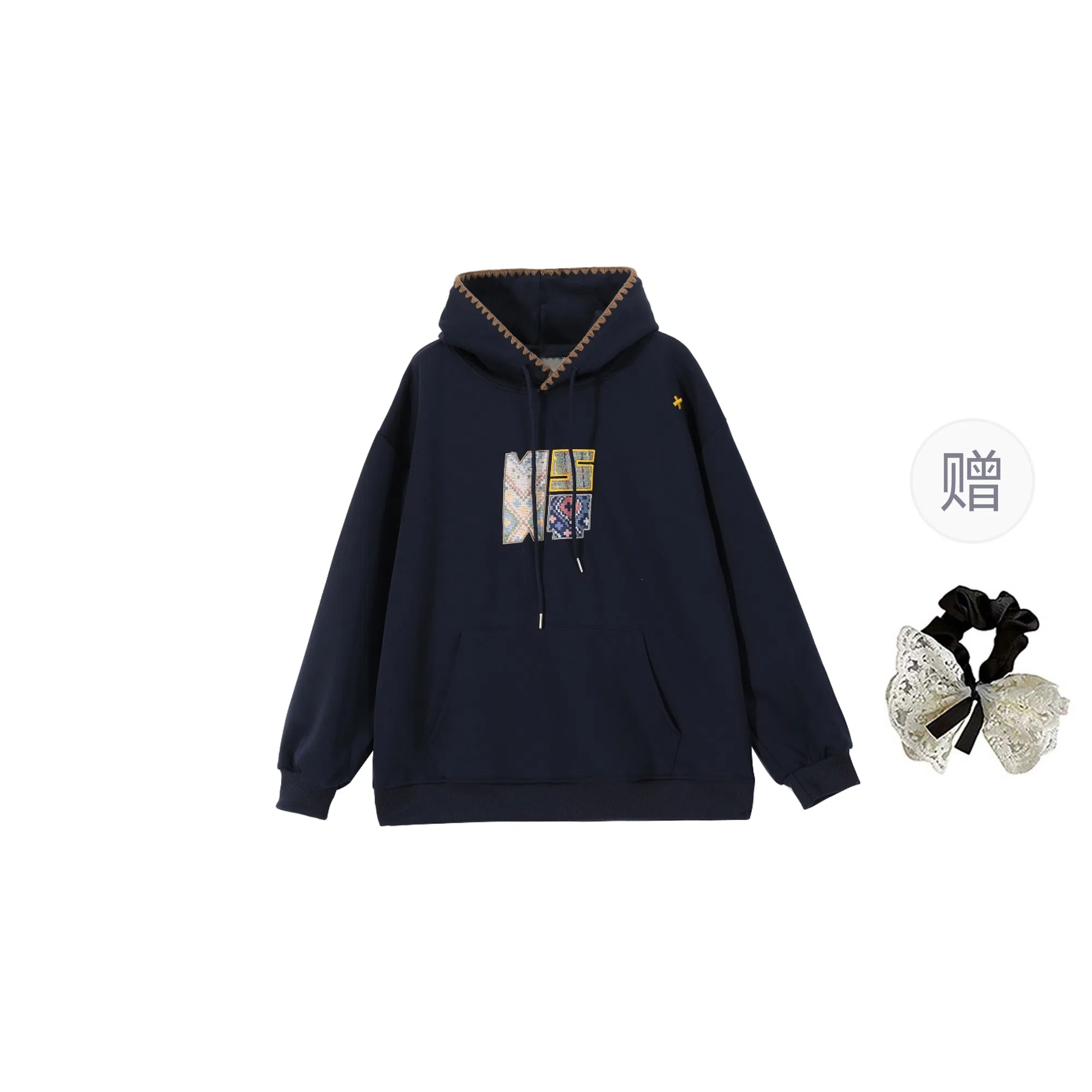 涂诗菲 宽松连帽长袖卫衣 女款