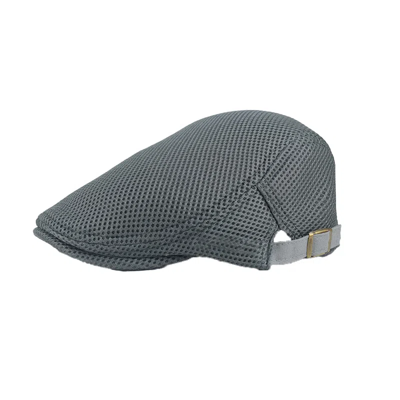 祎步康 网眼纯色镂空可调节透气户外复古 涤纶 贝雷帽 男女同款情侣款