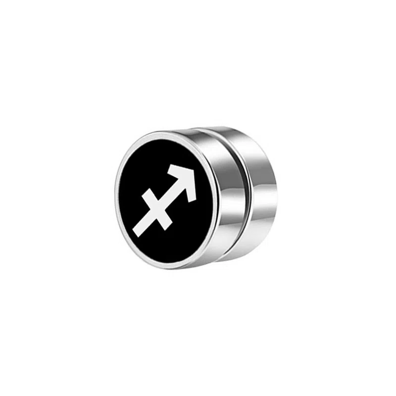 【12星座系列】 零界 韩版无耳洞磁力个性磁石 合金 耳夹 男女同款情侣款