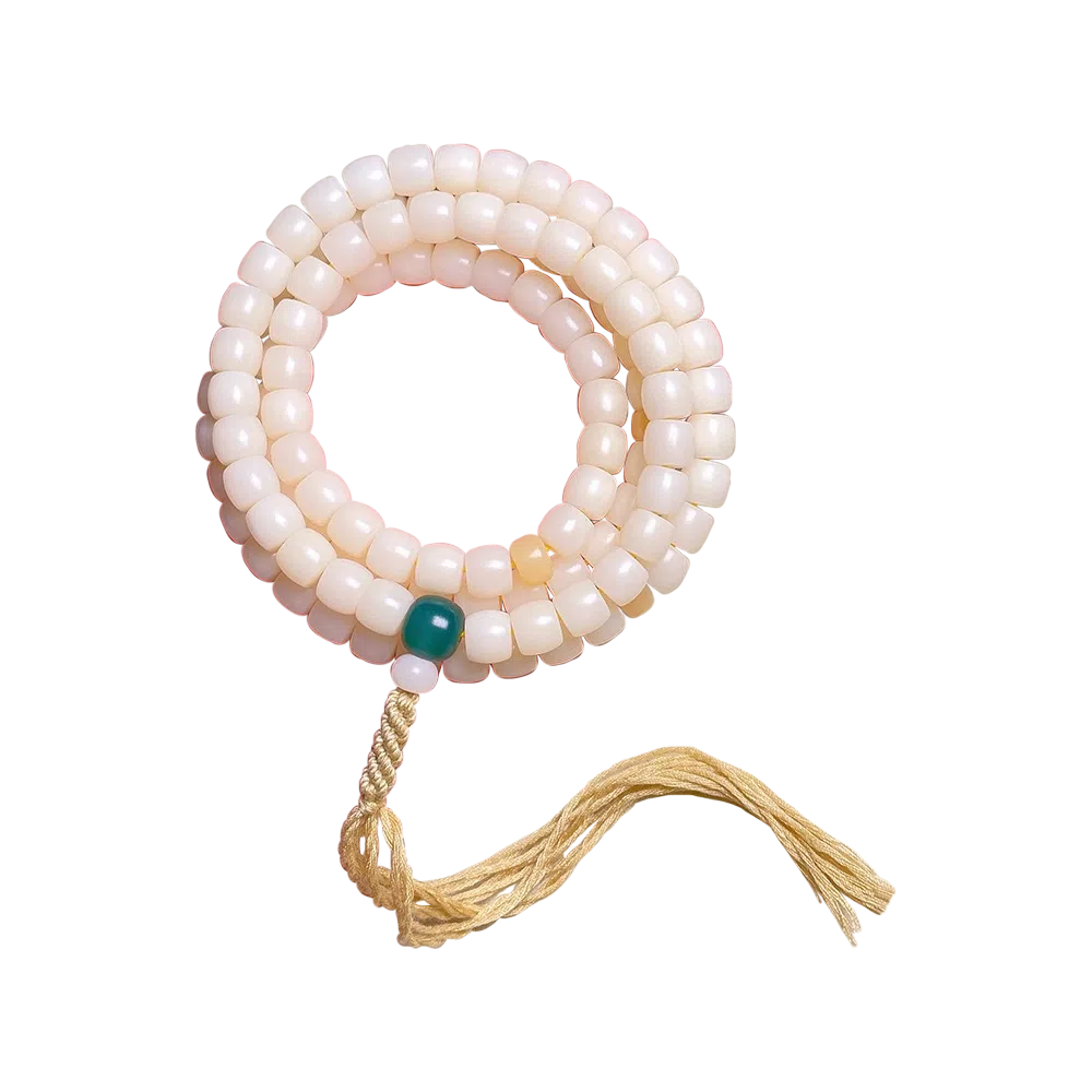 【消除108种烦恼】 芳缘小傅 新中式盘玩串珠国潮文玩佛珠桶珠叠戴念珠 品质小众百搭时尚招财纳福转运 #好运 白玉菩提 手串 男女同款情侣款