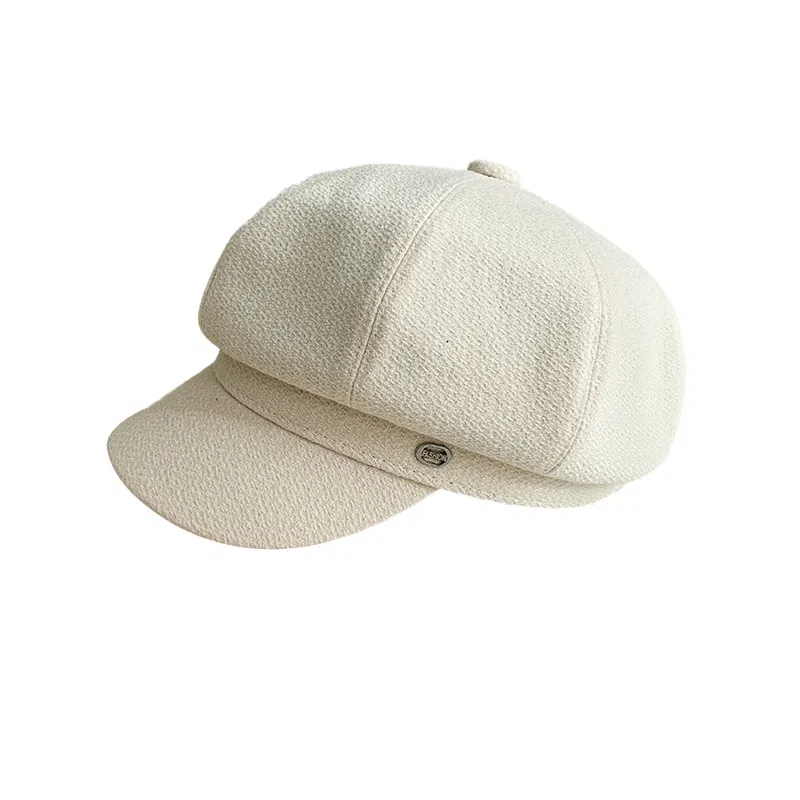 【显脸小】 稻草人 气质简约休闲复古时尚八角帽 韩版百搭 涤棉 贝雷帽 女款