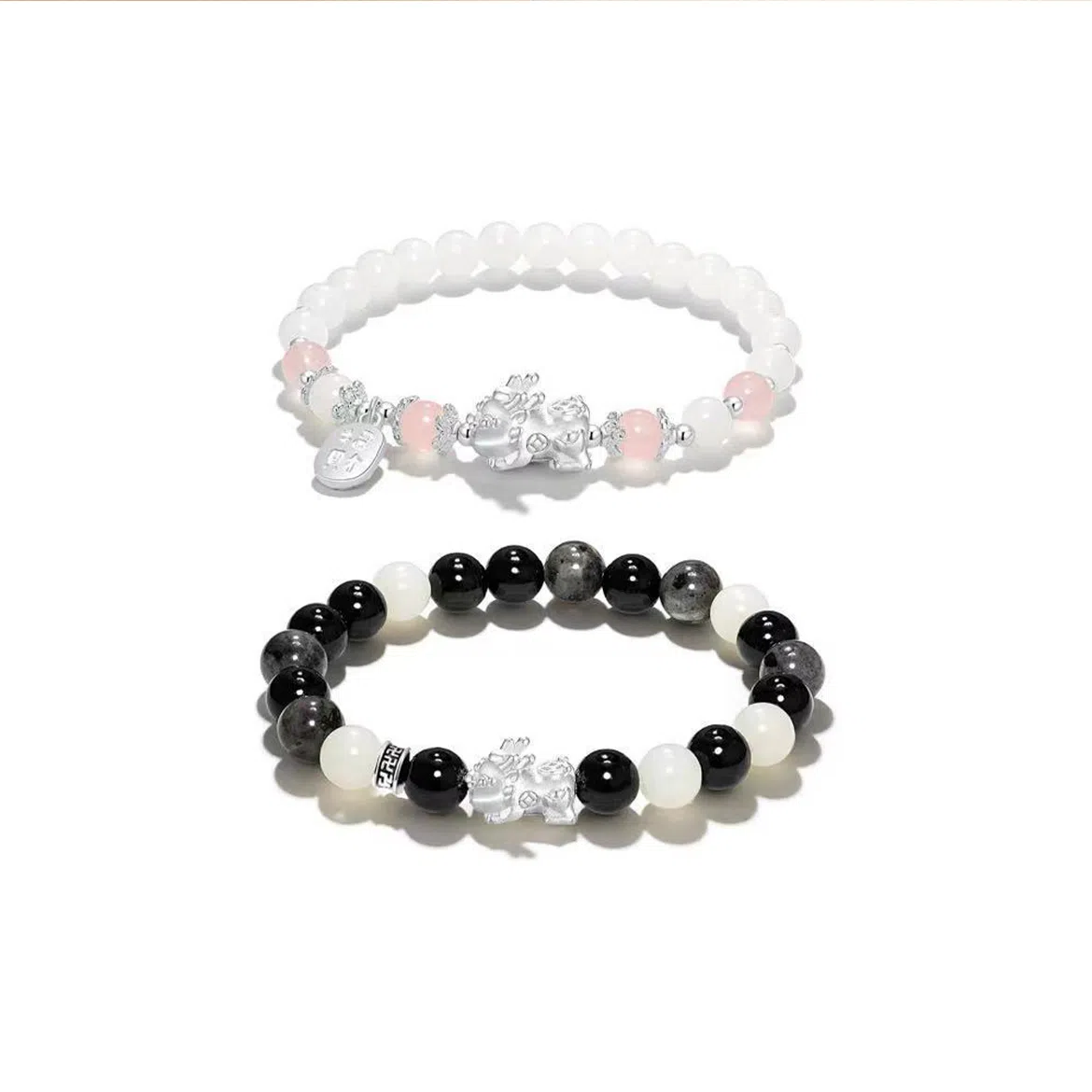 【999足银貔貅宝宝】 岁月静好 招财吸金纳福简约高级感招财吞金兽复古时尚轻奢小众百搭日常通勤#好运 菩提根 手串 男女同款情侣款