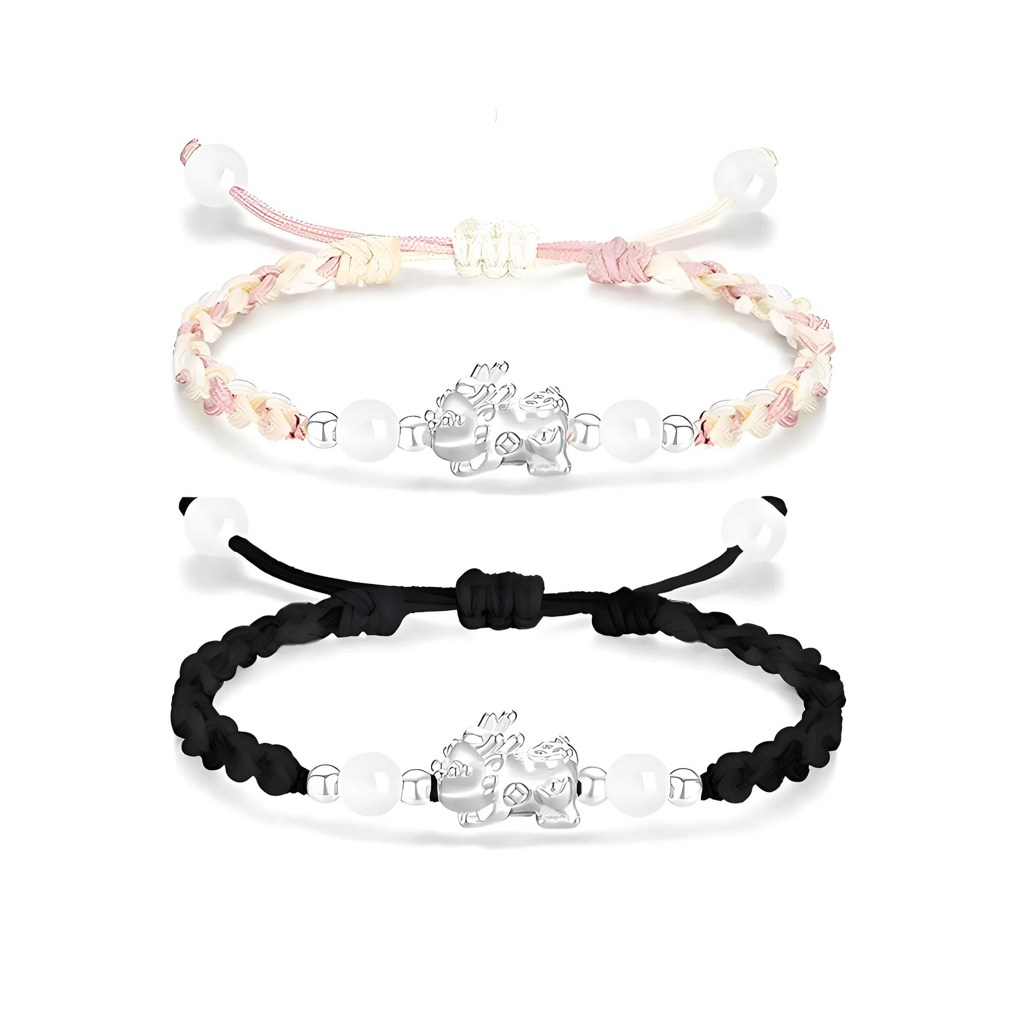 灵晔 招财貔貅 小众设计新中式招财纳福吞金兽转运浪漫#好运 织物 手绳 男女同款情侣款
