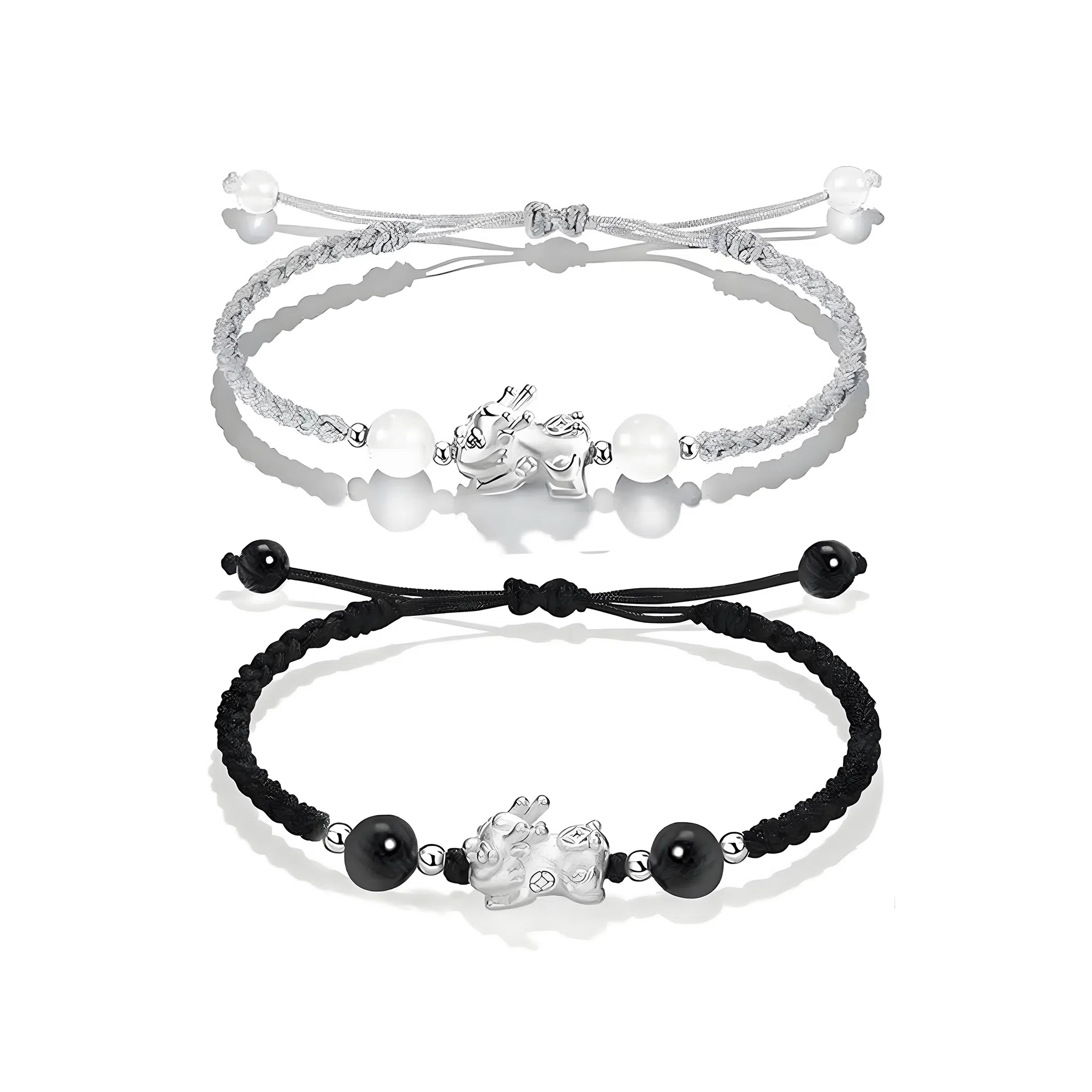 灵晔 招财貔貅 小众设计新中式招财纳福吞金兽转运浪漫#好运 织物 手绳 男女同款情侣款