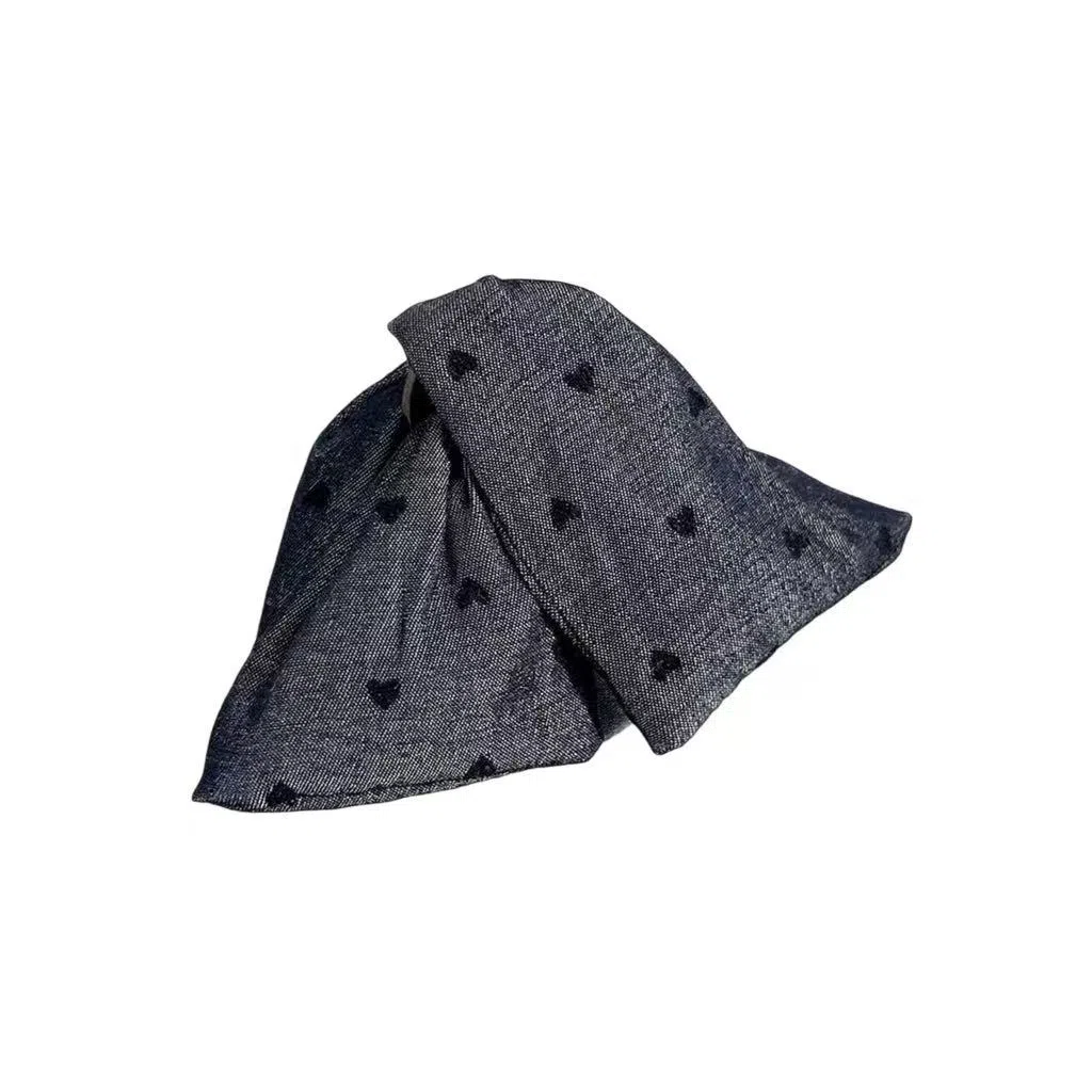 希铃 韩系牛仔风 爱心高级感三角抓夹 布艺 发夹 女款