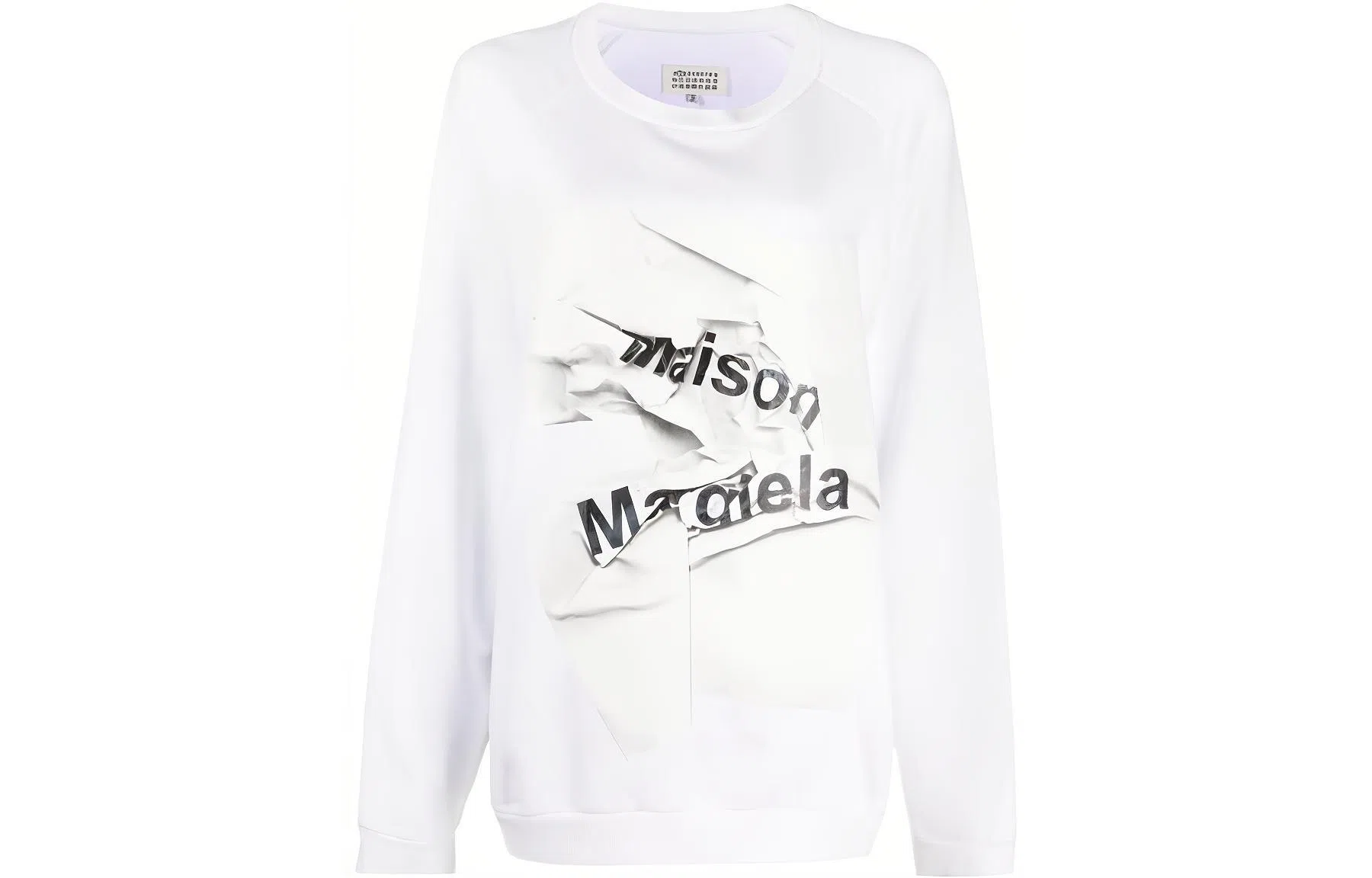 Maison Margiela Logo Crewneck Sweatshirt White