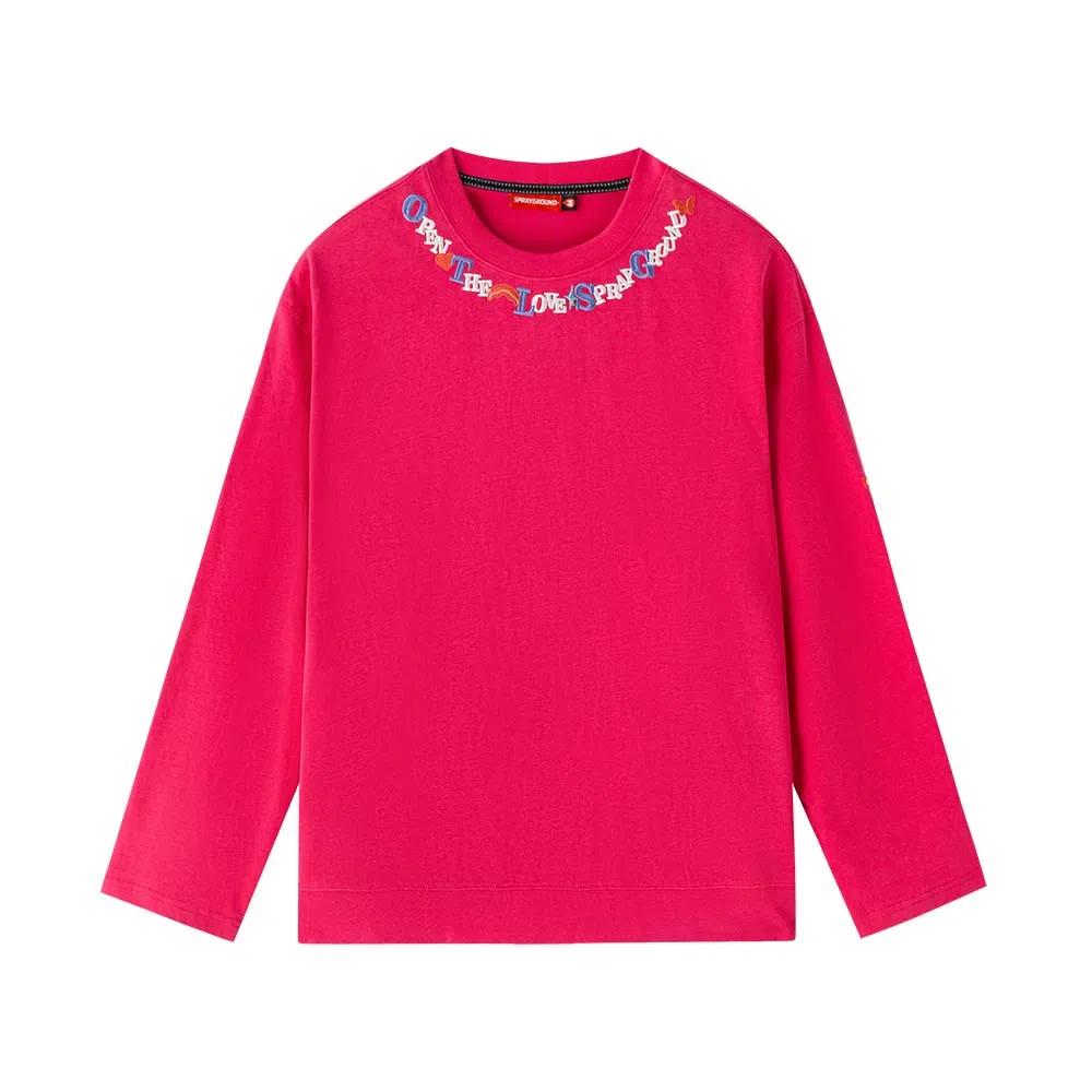 SPRAYGROUND Shark Logo Embroidered Long Sleeve Tee