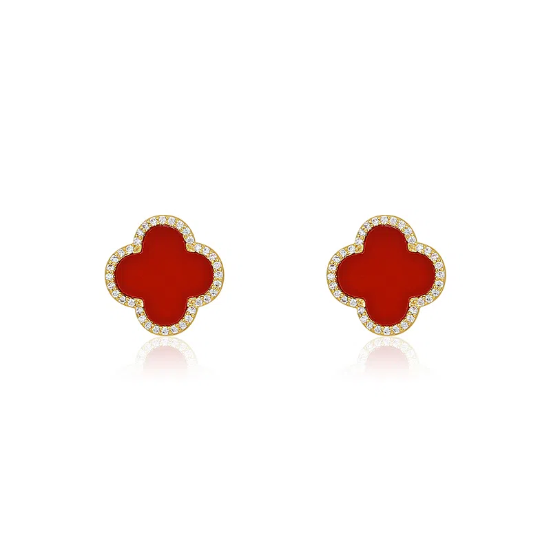 SINCE BEAUTY Four Leaf Clover Stud Earrings