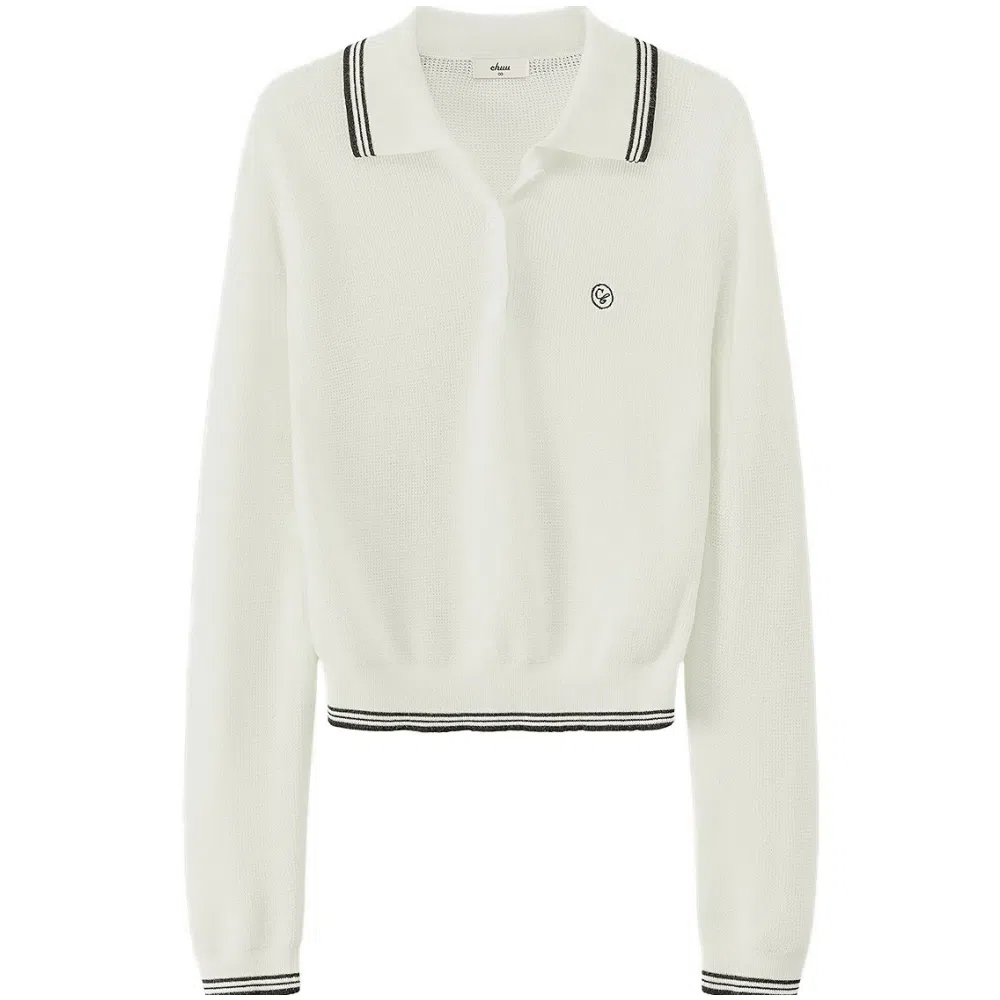 CHUU Summer 2024 Striped Polo Top